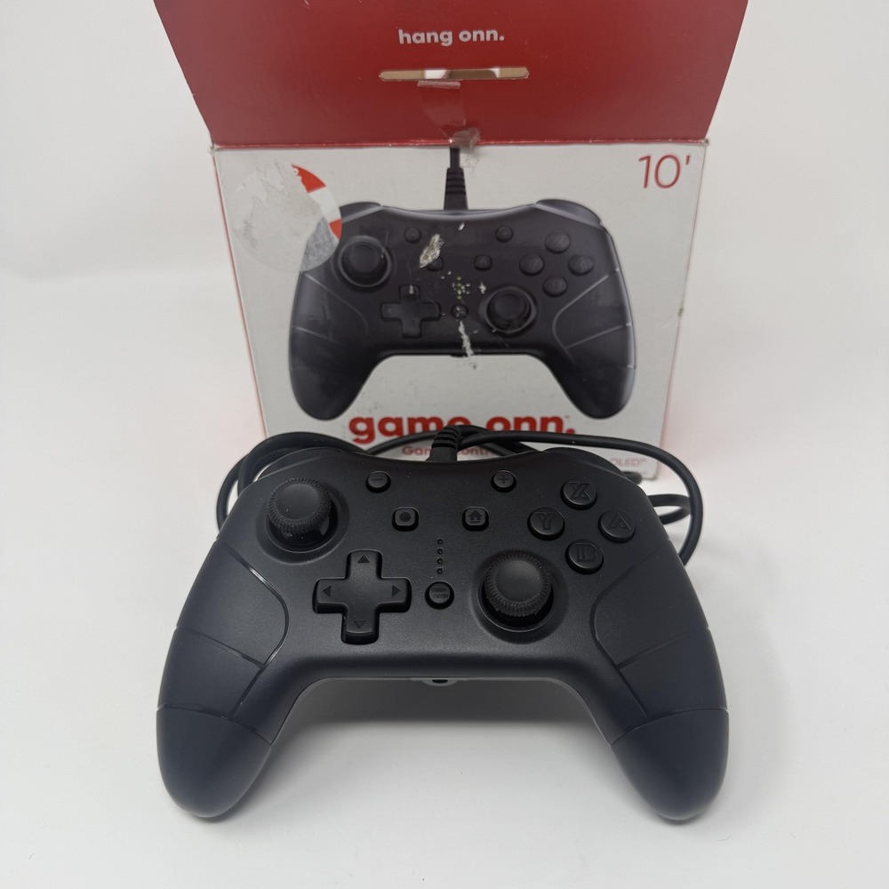 Onn Game Controller Nintendo Switch Switch‎ Lite OLED Wired 10ft Black Gamepad